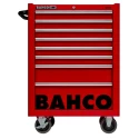Bahco 8 Drawer Wheeled Solid Steel Tool Trolley Orange, 600kg Load Capacity 1475K8