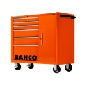 Bahco 6 Drawer Wheeled Tool Trolley Solid Steel Load Capacity 1100kg Orange 1475KXL6C