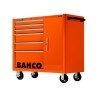 Bahco 6 Drawer Wheeled Tool Trolley Solid Steel Load Capacity 1100kg Orange 1475KXL6C
