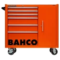 Bahco 6 Drawer Wheeled Tool Trolley Solid Steel Load Capacity 1100kg Orange 1475KXL6C