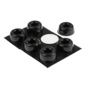 3M Cylindrical Polyurethane (Urethane) Resilient Elastomer Self-Adhesive Feet 15.9 mm Diameter 22.3 mm Width SJ5009