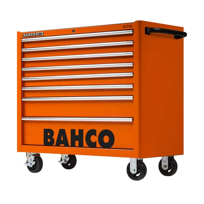 Bahco 8 Drawer Wheeled Tool Trolley Solid Steel Frame with 1100kg Load Capacity 1475KXL8
