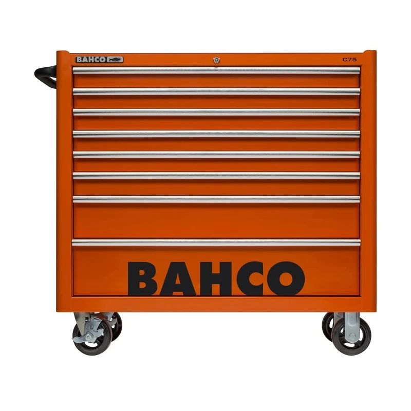 Bahco 8 Drawer Wheeled Tool Trolley Solid Steel Frame with 1100kg Load Capacity 1475KXL8