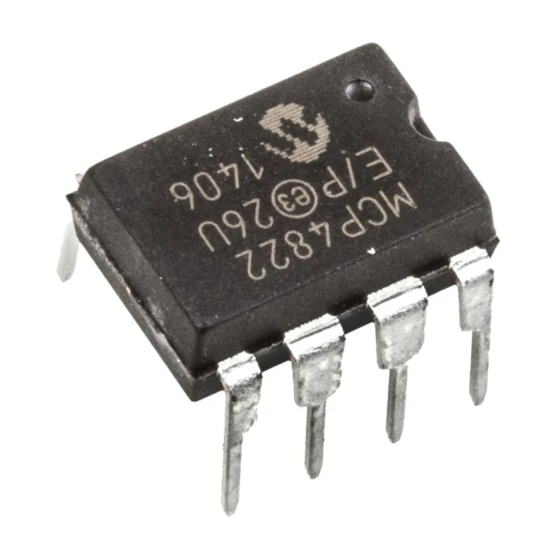 Microchip Digital to Analogue Converter 12 Bit, 2-Channel, SPI Microwire Interface, 8-Pin PDIP MCP4822-E/P