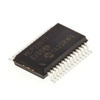Microchip 16-Channel I/O Expander SSOP 28 MCP23017-E/SS with 1.7MHz Clock Frequency 1.8V to 5.5V Supply Voltage