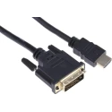 RS PRO 1 m 4K HDMI Cable Male DVI-D Single Link to Male DVI Black 182-8878