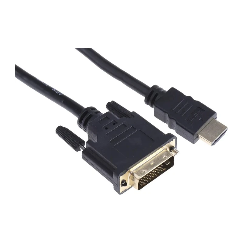 RS PRO 1 m 4K HDMI Cable Male DVI-D Single Link to Male DVI Black 182-8878