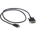 RS PRO 1 m 4K HDMI Cable Male DVI-D Single Link to Male DVI Black 182-8878