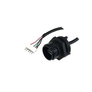 Bulgin IC Socket USB Cable Female 24 Pin Header to Female USB 2.0 Type C Black 160mm PXP4043/C