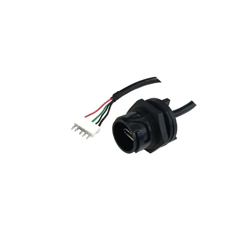 Bulgin IC Socket USB Cable Female 24 Pin Header to Female USB 2.0 Type C Black 160mm PXP4043/C