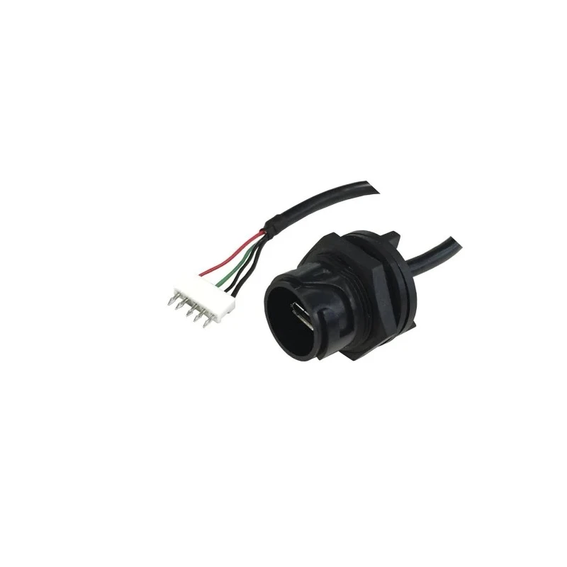 Bulgin IC Socket USB Cable Female 24 Pin Header to Female USB 2.0 Type C Black 160mm PXP4043/C
