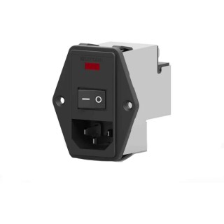TE Connectivity IEC Power Line Filter 115V AC, 230V AC, 10A, Flange Mount, Faston Termination PE0S0DHXB
