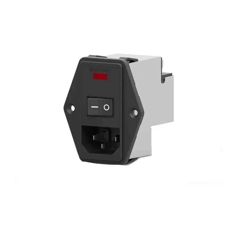 TE Connectivity IEC Power Line Filter 115V AC, 230V AC, 10A, Flange Mount, Faston Termination PE0S0DHXB