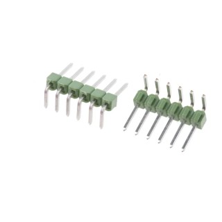 TE Connectivity AMPMODU MOD II Series Right Angle Through Hole Pin Header, 6 Contacts, 2.54 mm Pitch, 1 Row, 3A 826947-6