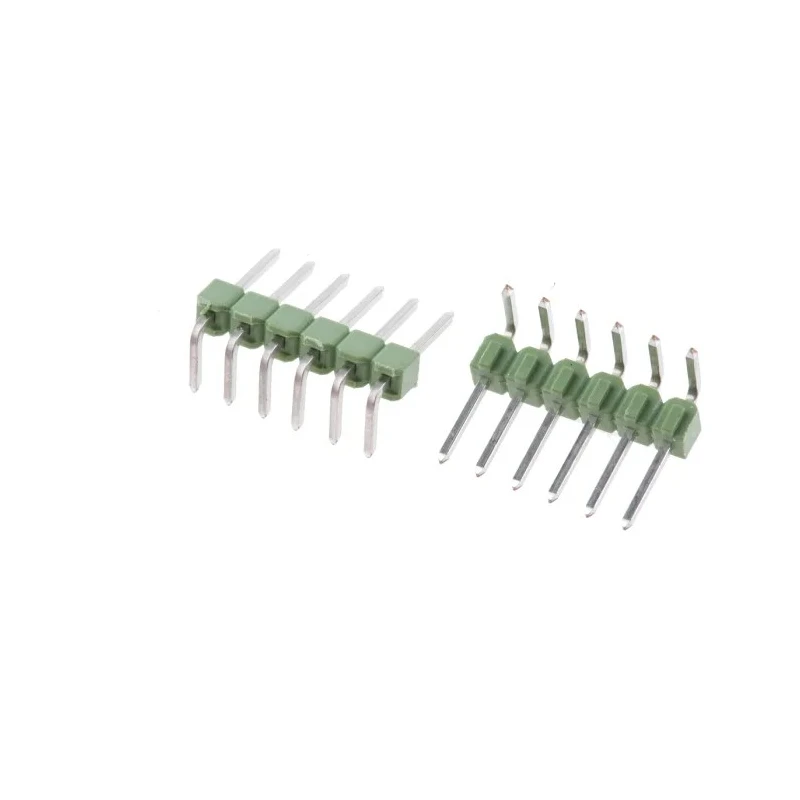 TE Connectivity AMPMODU MOD II Series Right Angle Through Hole Pin Header 6 Contacts 2.54mm Pitch 1 Row 826947-6
