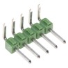 TE Connectivity AMPMODU MOD II Series Right Angle Through Hole Pin Header, 5 Contacts, 2.54 mm Pitch, 1 Row 826949-5