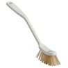 Vikan Hard Bristle White Scrubbing Brush, 25 mm Bristle Length, Polyethylene Terephthalate Bristle Material 42885