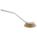 Vikan Hard Bristle White Scrubbing Brush, 25 mm Bristle Length, Polyethylene Terephthalate Bristle Material 42885