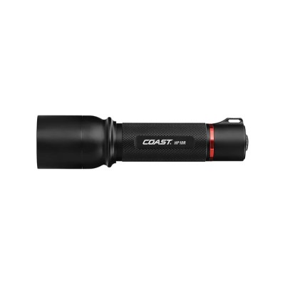 Coast Black Rechargeable LED Torch 1050 lm Flood and Spot Beam IPX4 Battery Powered HP10R
