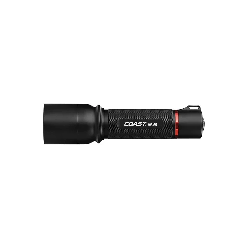 Coast Black Rechargeable LED Torch 1050 lm Flood and Spot Beam IPX4 Battery Powered HP10R