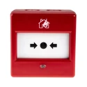 Eaton Red Break Glass Call Point, Break Glass Operated Outdoor Resettable IP66 IP24D 87x87x53mm 4990047FULL-0457X