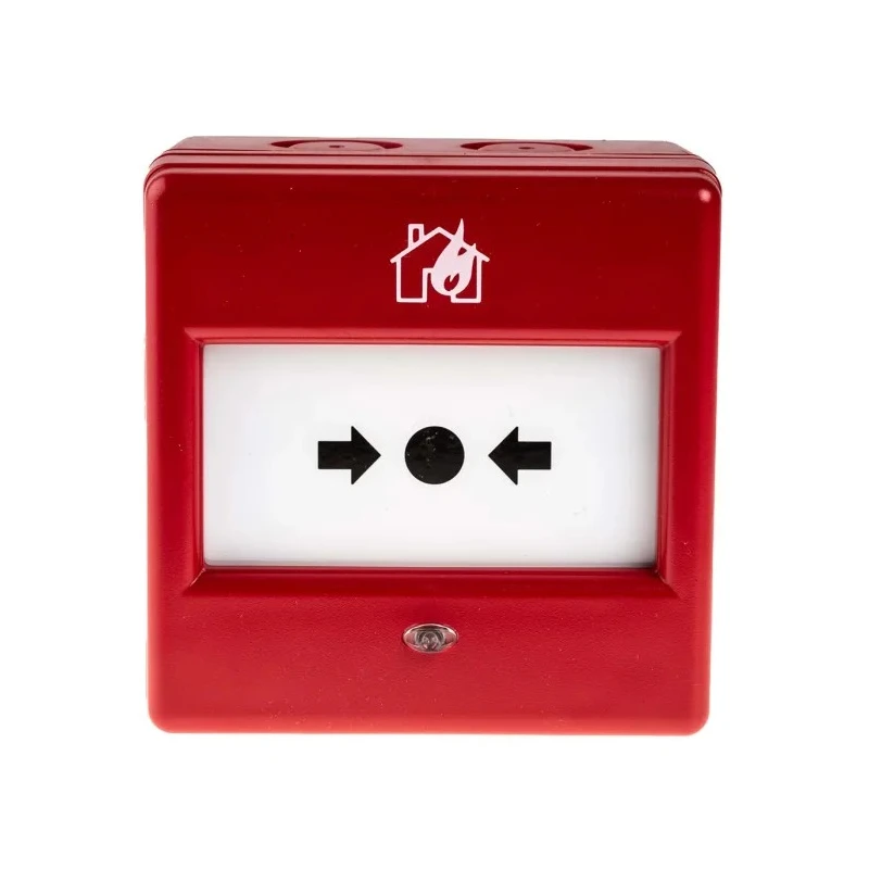 Eaton Red Break Glass Call Point, Break Glass Operated Outdoor Resettable IP66 IP24D 87x87x53mm 4990047FULL-0457X