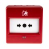Eaton Red Break Glass Call Point, Break Glass Operated Outdoor Resettable IP66 IP24D 87x87x53mm 4990047FULL-0457X