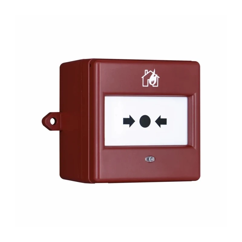 Eaton Red Break Glass Call Point, Break Glass Operated Outdoor Resettable IP66 IP24D 87x87x53mm 4990047FULL-0457X