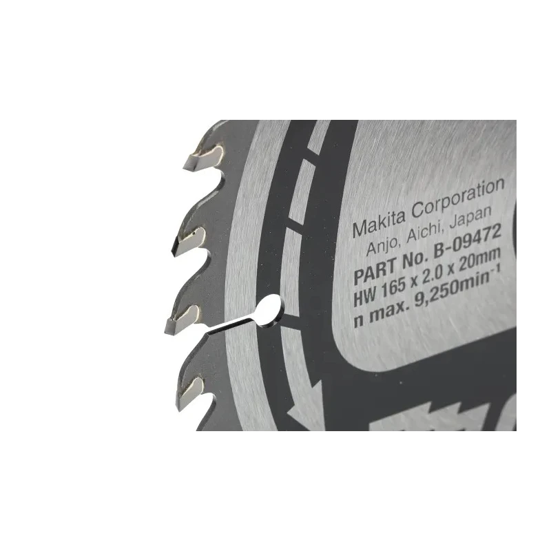 Makita Circular Saw Blade 165mm Diameter, 24 Teeth, 18° Rake Angle, 1.25mm Plate Thickness B-09472