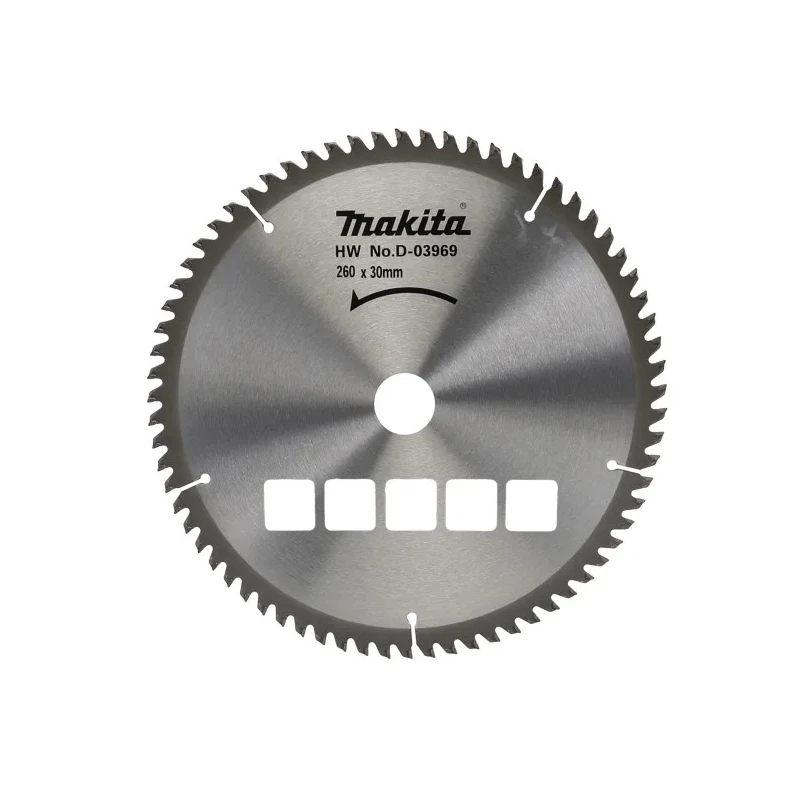 Makita Circular Saw Blade Tungsten Carbide 260mm Diameter 70 Teeth TCT Medium Cut D-03969