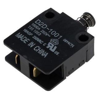 Omron Door Micro Switch Plunger Actuator SPST-NO 16A Contact Current IP40 Protection 