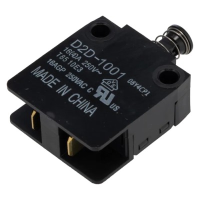Omron Door Micro Switch Plunger Actuator SPST-NO 16A Contact Current IP40 Protection 