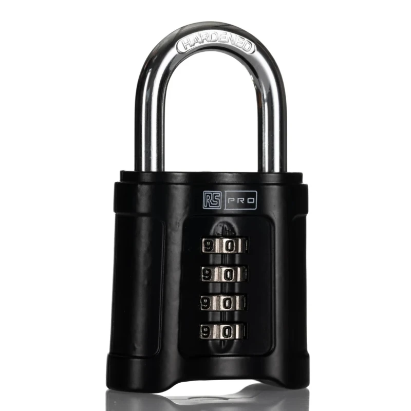 RS PRO Zinc Alloy Combination Padlock, 8 mm Shackle Diameter, 55 mm Body Width, Model 196-3963