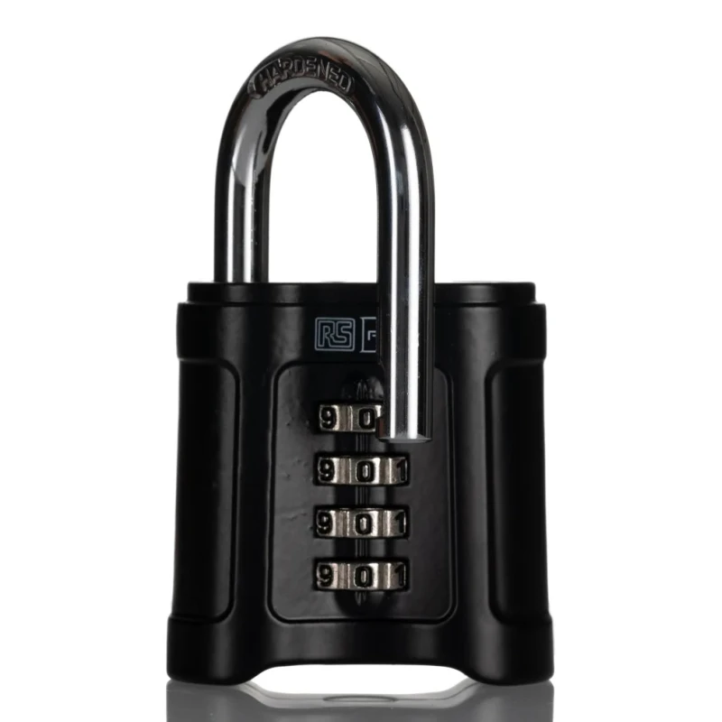 RS PRO Zinc Alloy Combination Padlock, 8 mm Shackle Diameter, 55 mm Body Width, Model 196-3963