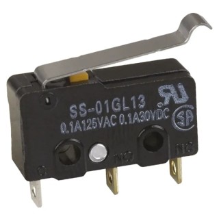 Omron Simulated Roller Lever Micro Switch, Solder Terminal, 5A, 250V AC, 30V DC, SPDT, IP40 SS-5GL13-F