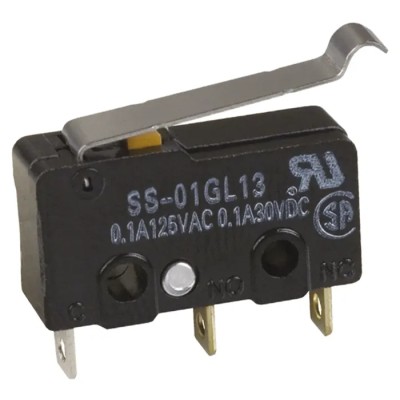 Omron Simulated Roller Lever Micro Switch, Solder Terminal, 5A, 250V AC, 30V DC, SPDT, IP40 SS-5GL13-F