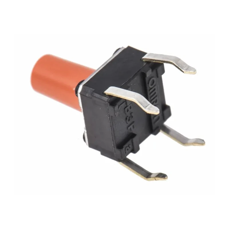 Omron Tactile Switch Plunger 6.1 mm SPST 50mA 24 V dc Through Hole B3F-1075