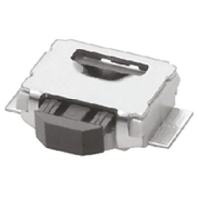 Omron Black Tactile Switch Button SPST 50mA 12 V dc Through Hole 0.7mm Actuator Length B3U-3100P