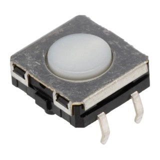 Alps Alpine IP67 Tactile Switch Plunger, 0.75 mm Actuator Length, SPST 50mA 24 V dc, Through Hole Mount B3W-4000