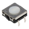 Alps Alpine IP67 Tactile Switch Plunger, 0.75 mm Actuator Length, SPST 50mA 24 V dc, Through Hole Mount B3W-4000