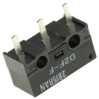 Omron Ultra Subminiature Pin Plunger Micro Switch, PCB Terminal, 1A, 30V dc, SPDT, IP40 D2FF