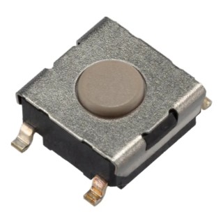 Omron Ivory Tactile Switch Plunger 0.5 mm 24 V dc 50mA SPST-NO Surface Mount B3FS-1002P