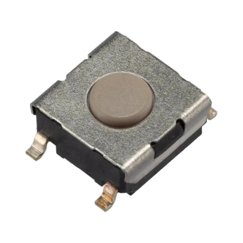 Omron Ivory Tactile Switch Plunger 0.5 mm 24 V dc 50mA SPST-NO Surface Mount B3FS-1002P