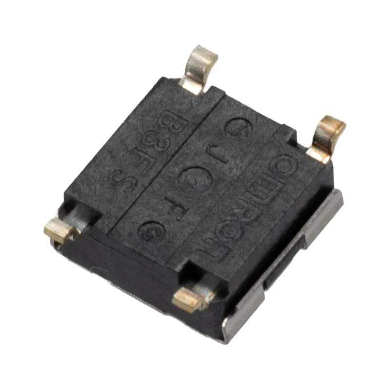 Omron Ivory Tactile Switch Plunger 0.5 mm 24 V dc 50mA SPST-NO Surface Mount B3FS-1002P