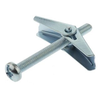 RawlPlug Carbon Steel Spring Toggle Cavity Fixing Zinc Plated, 18 mm Fixing Hole Diameter, 60 mm Length R-SPO-06060