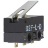 Omron Ultra Subminiature Hinge Lever Micro Switch, Solder Terminal, 3A Contact Current, 30 V dc, SPDT, IP40 D2F-L-D