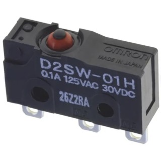 Omron Sealed Subminiature Pin Plunger Micro Switch 100mA, 250V AC, 30V DC, SPDT, IP67 D2SW-01HS