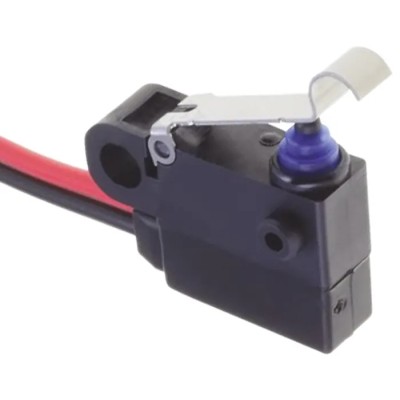 Omron Ultra Subminiature Sealed Micro Switch with Simulated Roller Lever, Pre-Wired Terminal, 2A Contact Current D2HW2364R