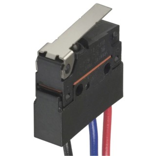 Omron Sealed Subminiature Hinge Lever Micro Switch 100mA 30V dc SPDT IP67 D2SW-P01L1M