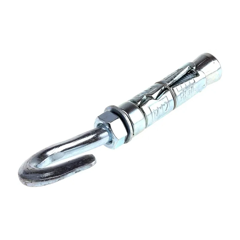 RawlPlug Carbon Steel Masonry Shield Anchor Hook Bolt M12 x 145 mm Zinc Plated R-RBL-12HW